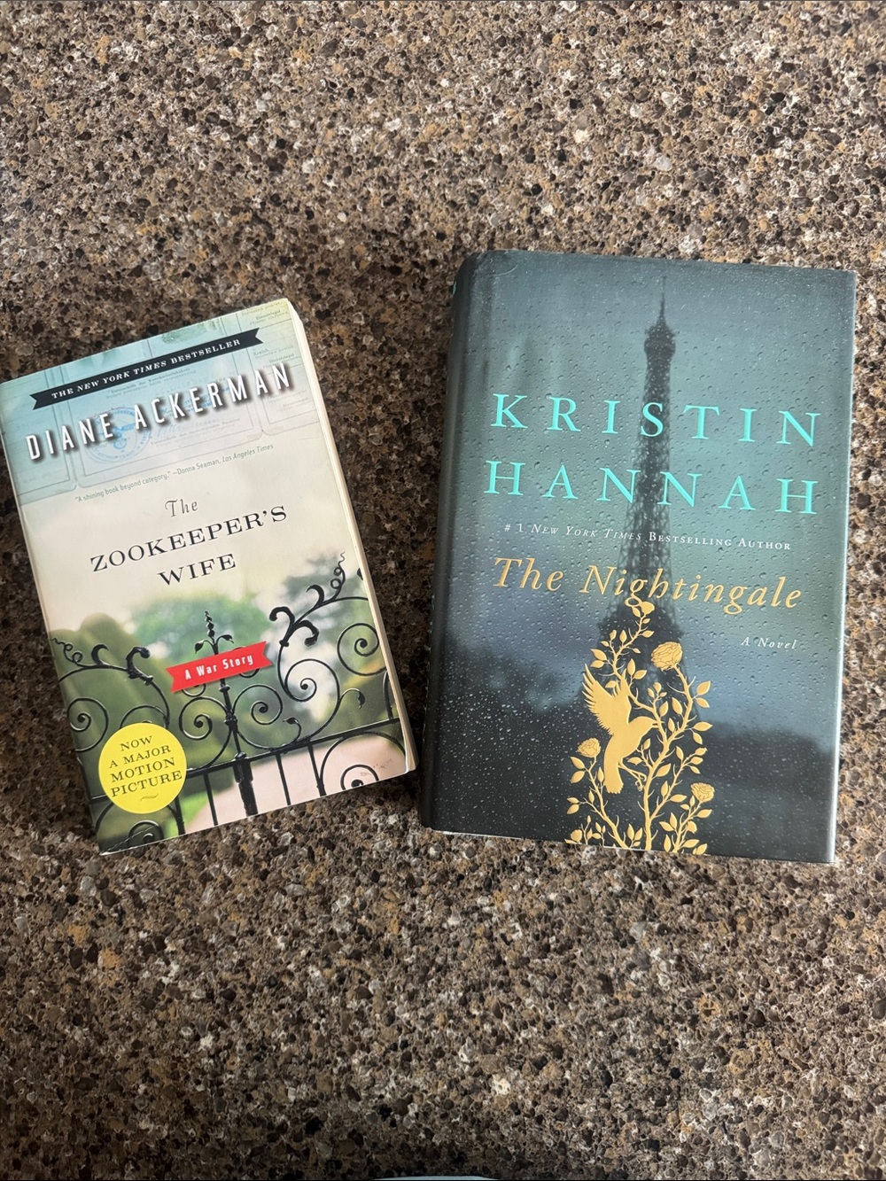 The Nightingale Hardcover and The Zookeeper's Wife Paperback - 2 Book Set WWII